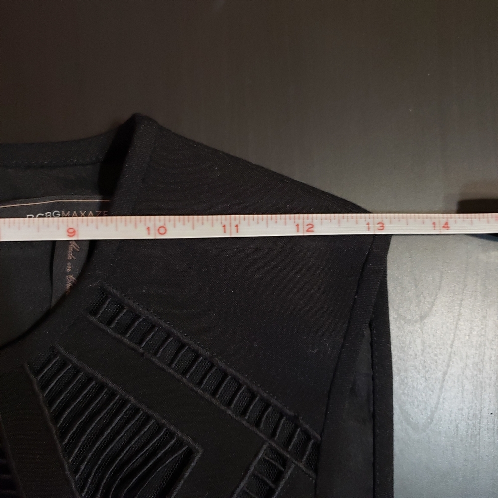 BCBGMaxAzria Embroidered Sheer-Trim Dress - Picture 10 of 16